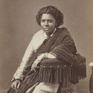 Carte de Visite photograph of Edmonia Lewis, ca. 1870