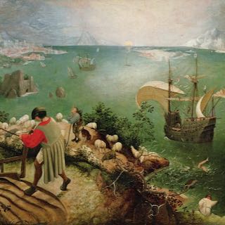 Detail from Breughel's Landscape with the Fall of Icarus